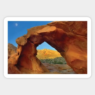 Arch Rock And Moon Valley Of Fire State Park Sticker
